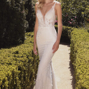 Flore Chantilly Lace Applique Reception bridal gown