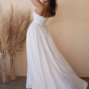 Satin Strapless Reception Bridal Gown