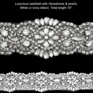 Bridal belt wiht teardrop rhinestones
