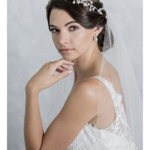 CBC2010_Dramatic headpiece of rhinestone encrusted flowers and leaves with pearl accents Available gold or silver