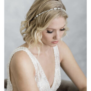 CBC2084_ Tie headband of sparkling rhinestones